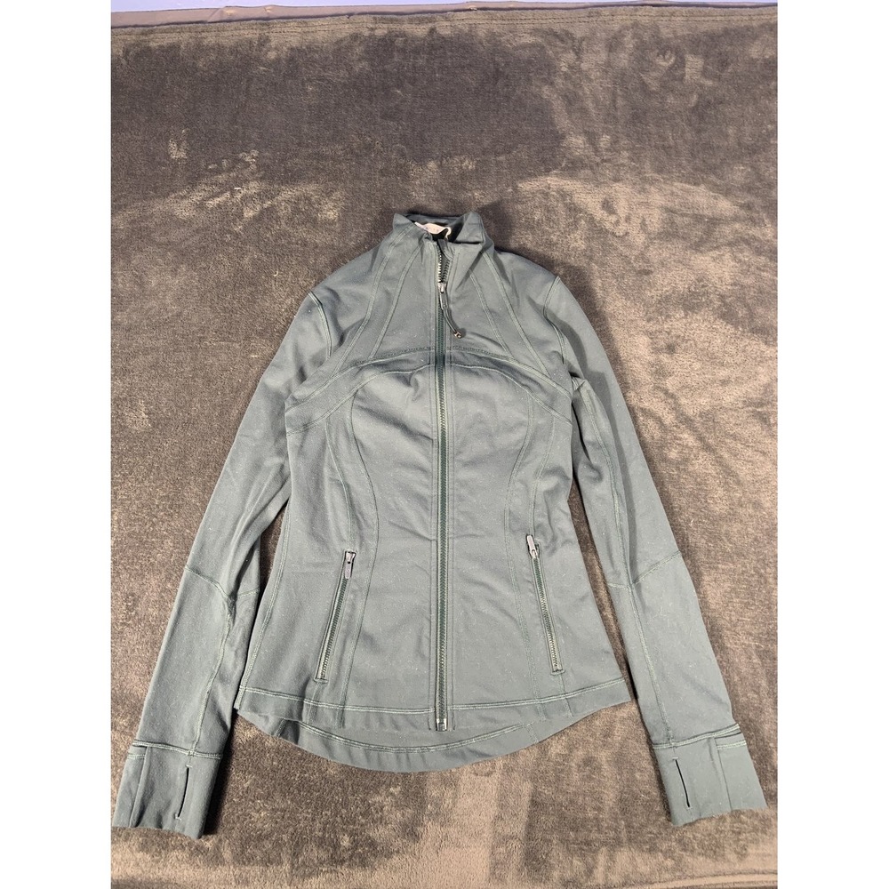 Lululemon Define Jacket Women's Size 6 Dark Green Luon Full Zip Track Yoga Gym 6